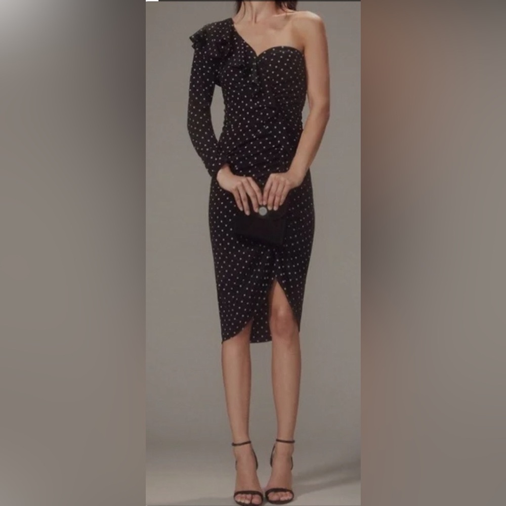 NWT Veronica Beard Black One Shoulder Dress